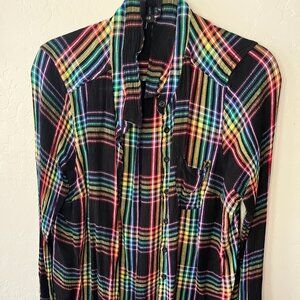 Women's Torrid Seersucker Button Up Shirt. Size 2 aka Size 18-20